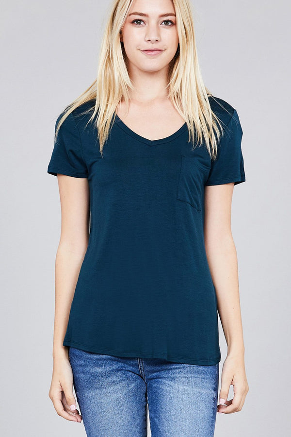 V-neck Rayon Jersey Top