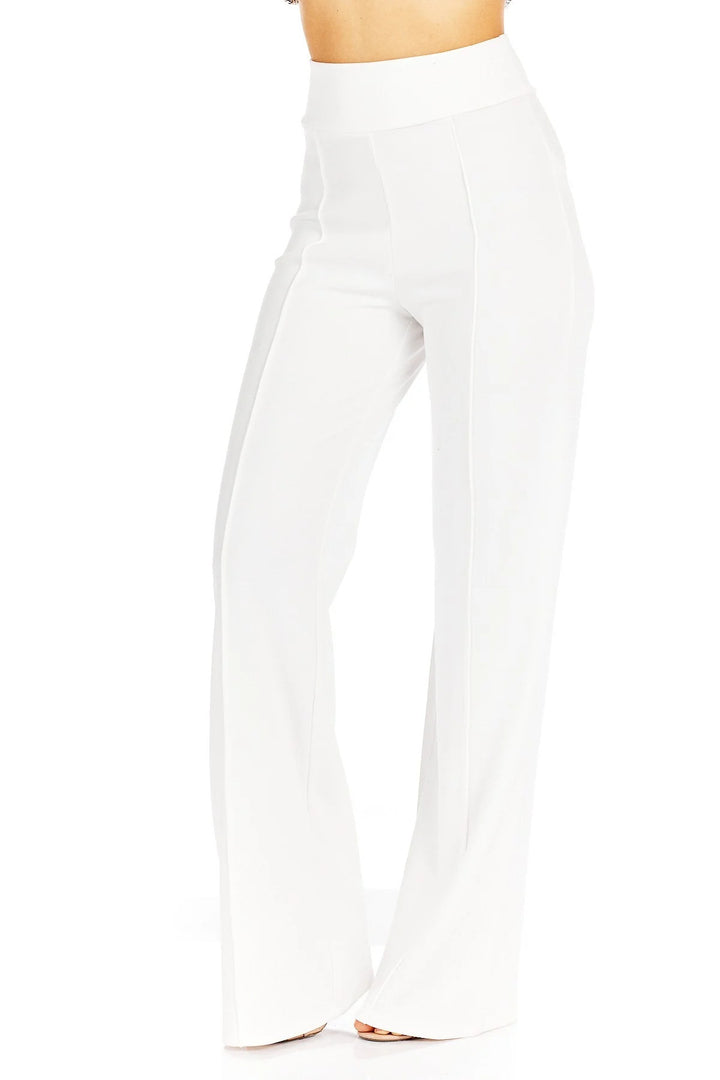 Front-line Flared Leg Design Solid Pants - Nil-Chi