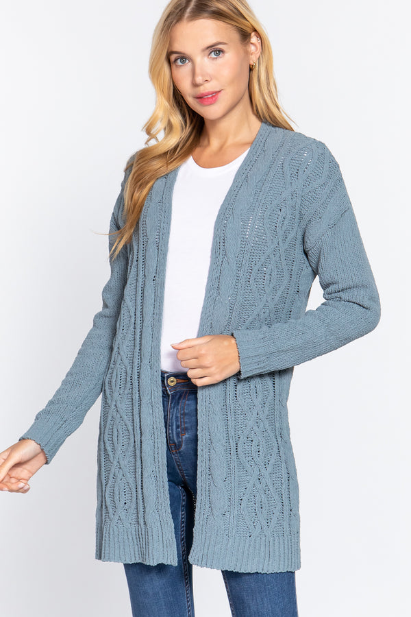 Chenille Sweater Cardigan - Nil-Chi