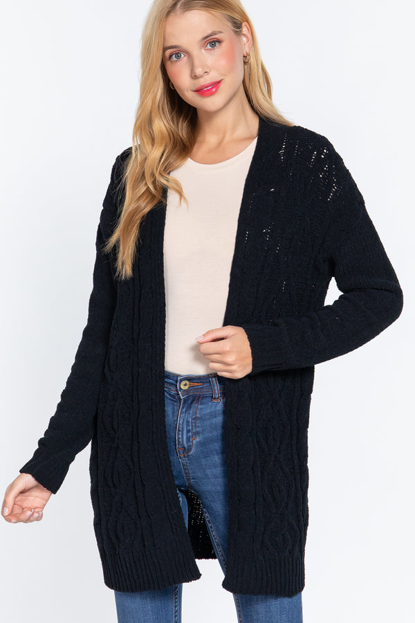 Chenille Sweater Cardigan - Nil-Chi