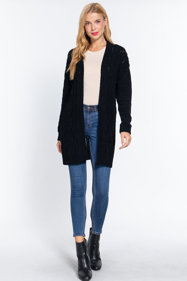 Chenille Sweater Cardigan - Nil-Chi