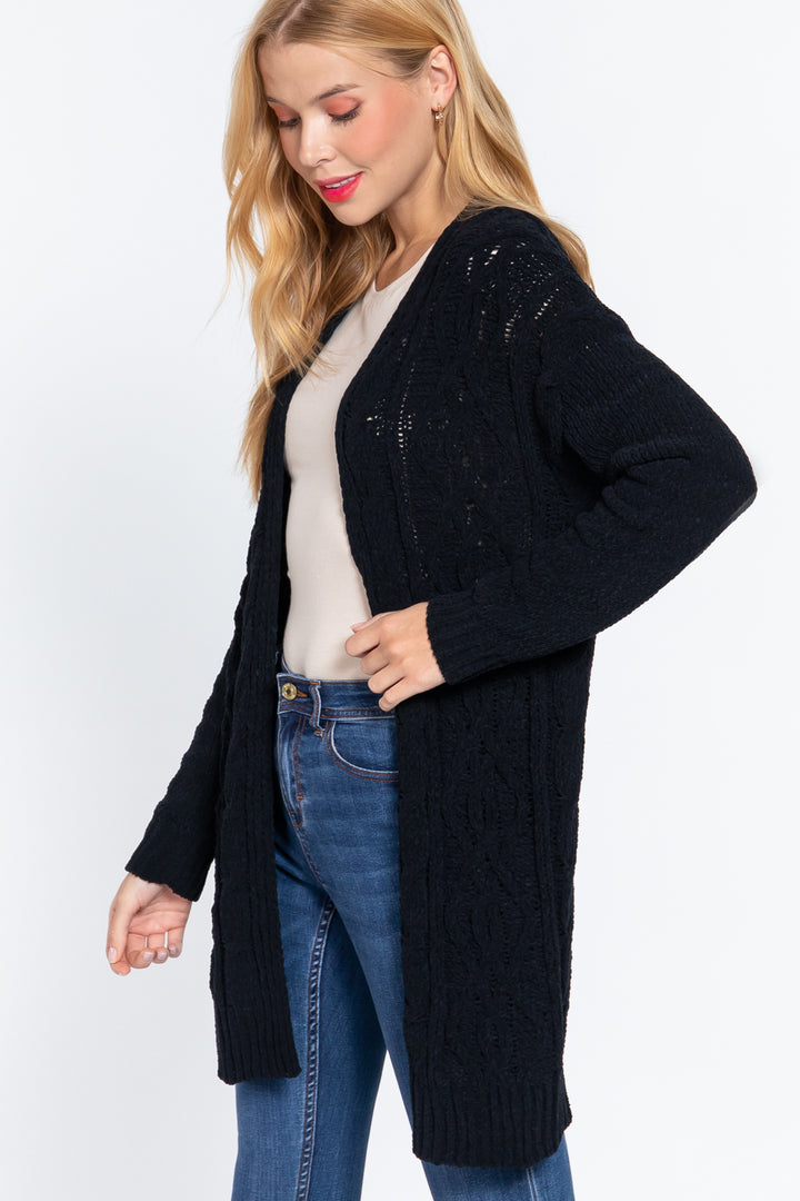 Chenille Sweater Cardigan - Nil-Chi