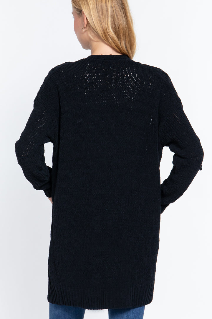 Chenille Sweater Cardigan - Nil-Chi