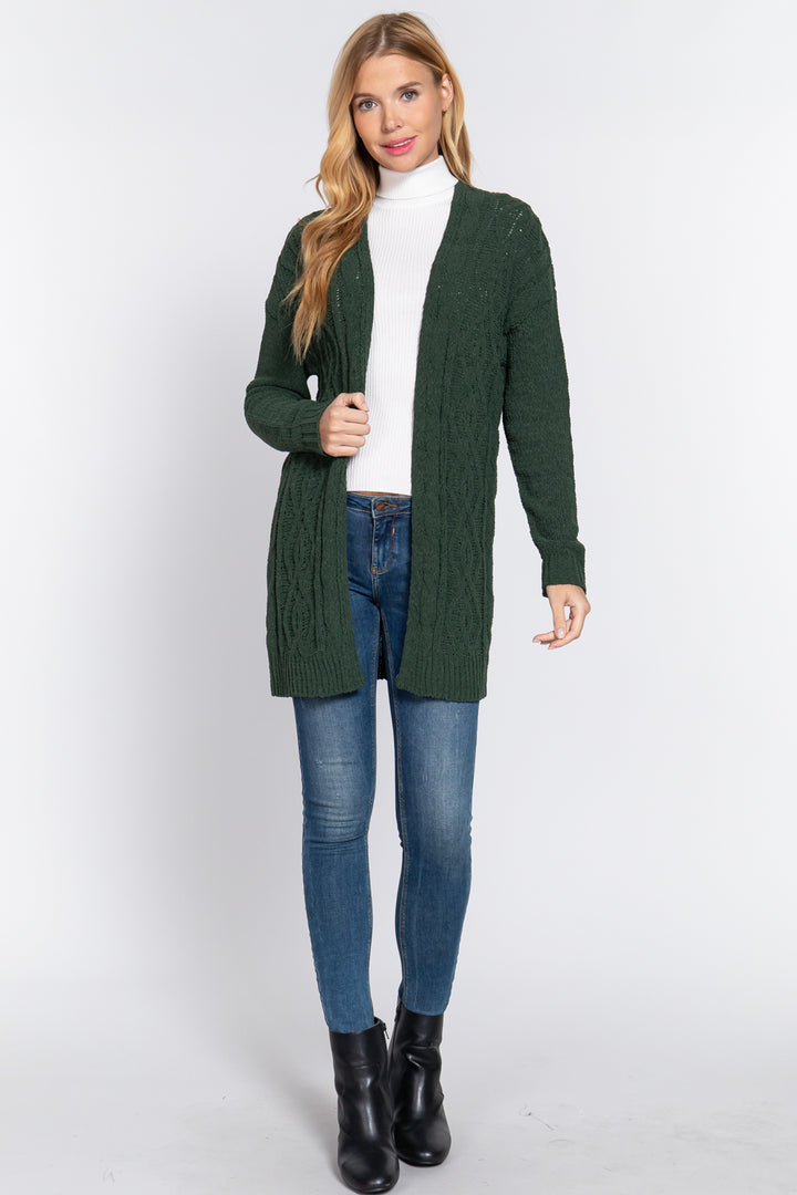 Chenille Sweater Cardigan - Nil-Chi