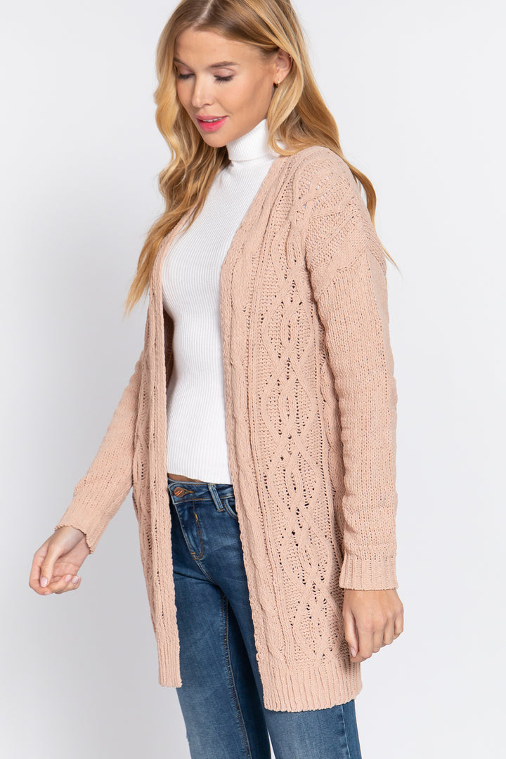 Chenille Sweater Cardigan - Nil-Chi