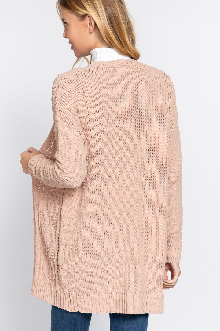 Chenille Sweater Cardigan - Nil-Chi