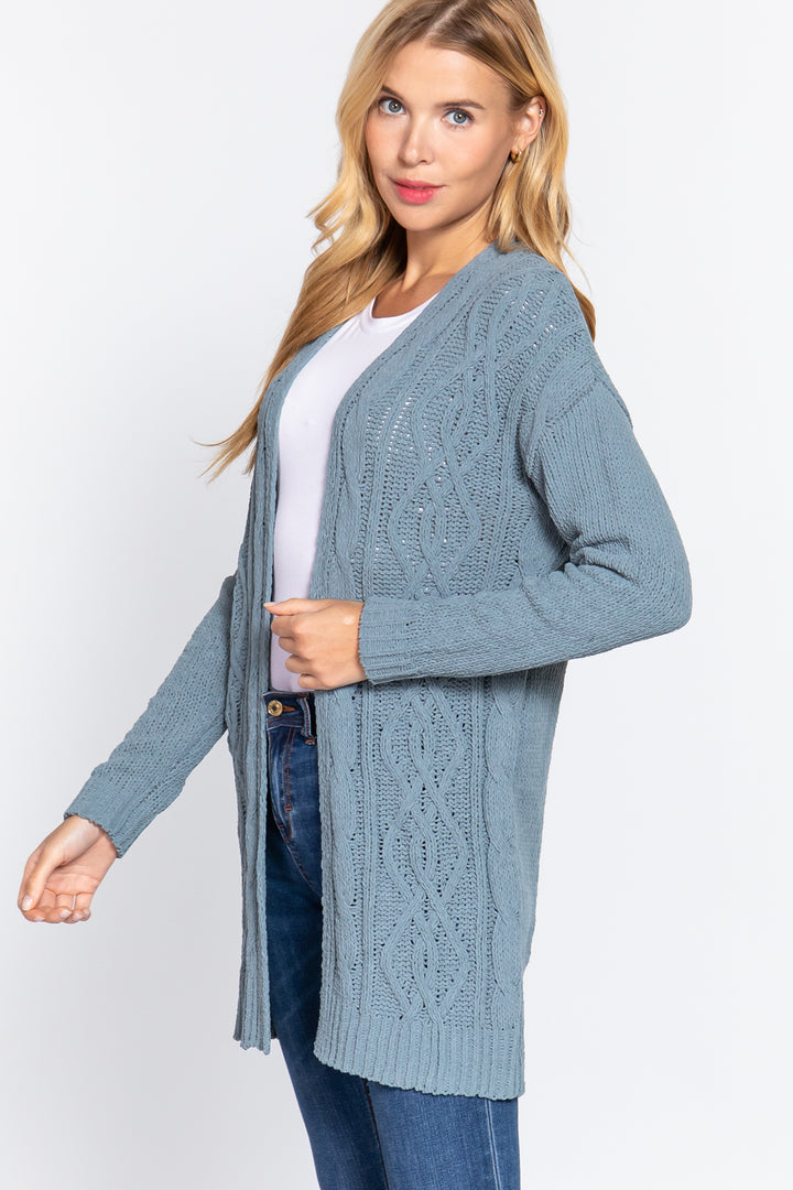 Chenille Sweater Cardigan - Nil-Chi