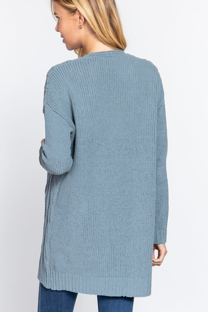 Chenille Sweater Cardigan - Nil-Chi