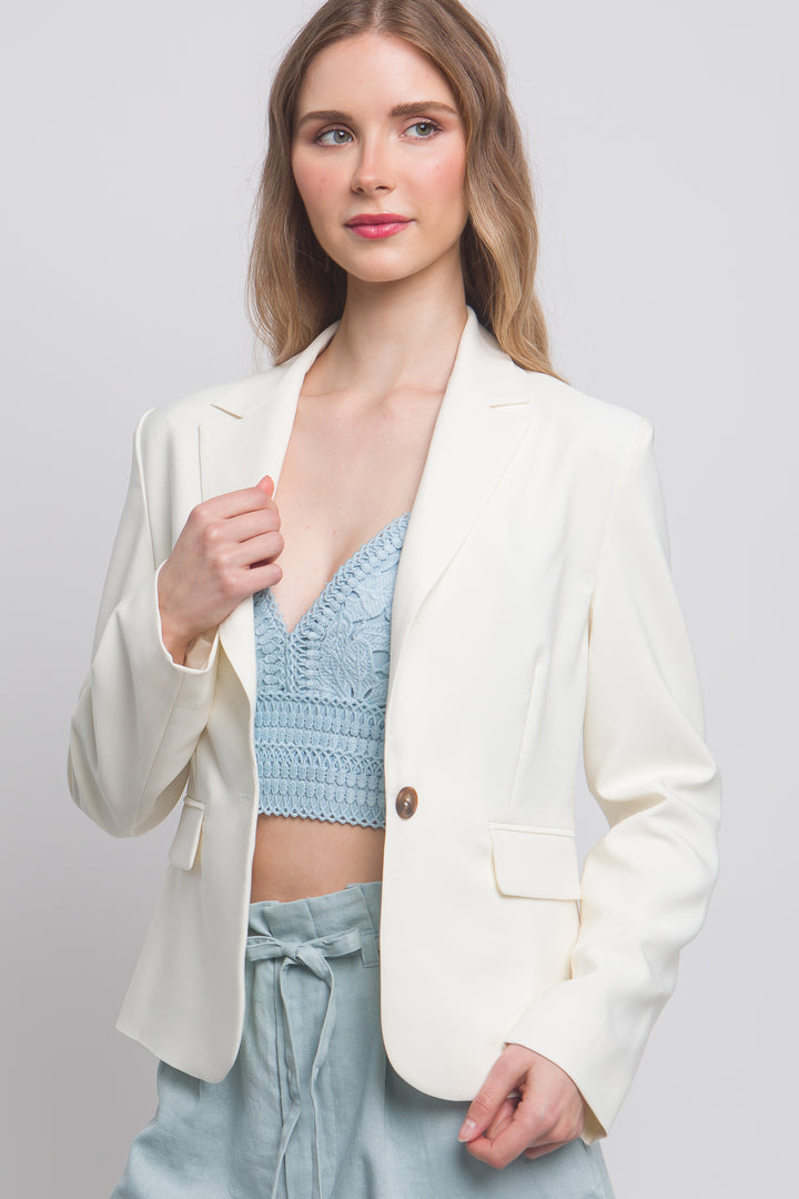 Single Button Closures Vertigo Blazer - Nil-Chi