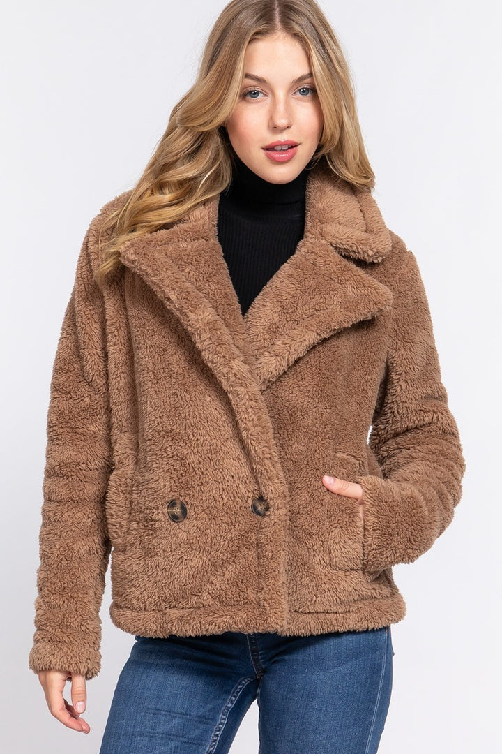 Faux Fur Sherpa Jacket - Nil-Chi