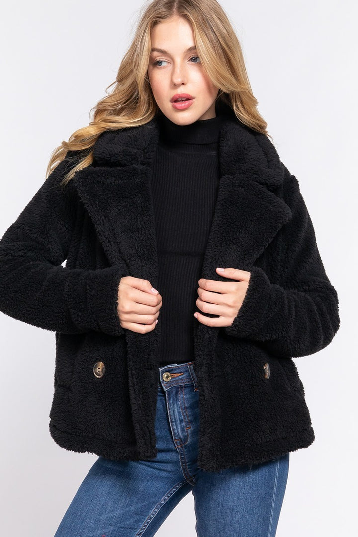 Faux Fur Sherpa Jacket - Nil-Chi