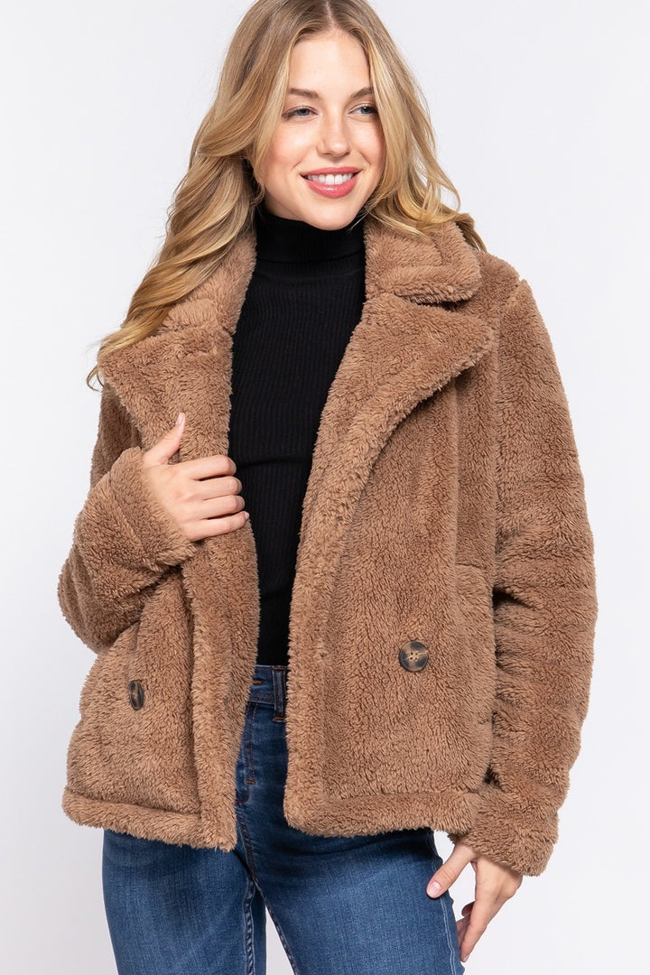 Faux Fur Sherpa Jacket - Nil-Chi