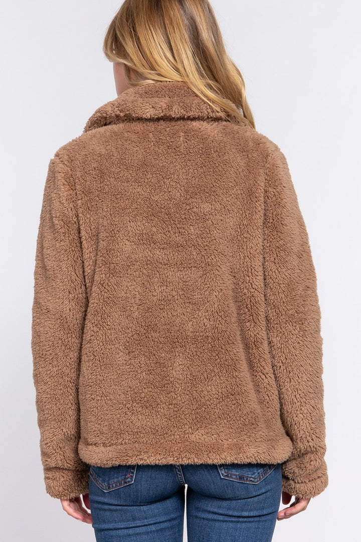 Faux Fur Sherpa Jacket - Nil-Chi